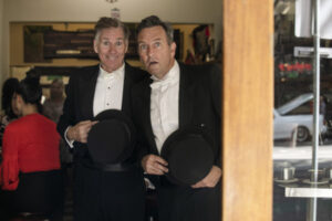 Comic opera duo trade places