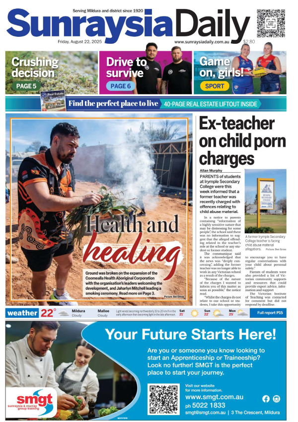 Sunraysia Daily – August 22nd 2025