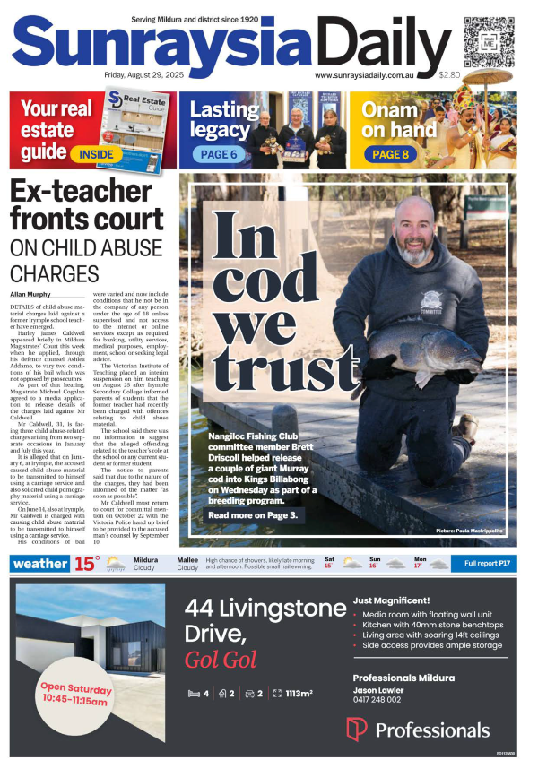 Sunraysia Daily – August 29th 2025