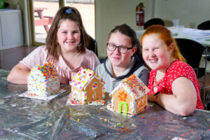 Gingerbread houses on the menu at Scout Hall