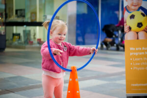Kids pop in for mall fun