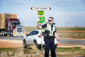 Truck in flames after Sturt Highway collision