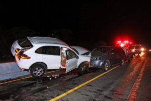 Porsche involved in head-on collision near Hattah