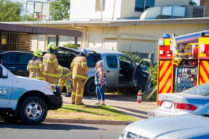 Ute ploughs into Mildura garden