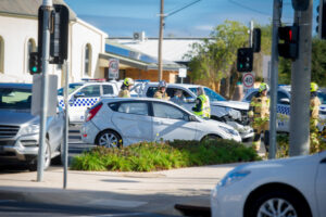 Road closed after city crash