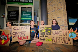 Concerns for future behind climate protest at MP’s office