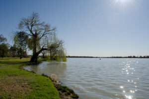 Happy school campers return after lake crisis resolved