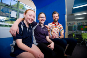 Youngster dives in to aid fellow student