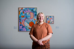 Vibrant artist opens first solo exhibition