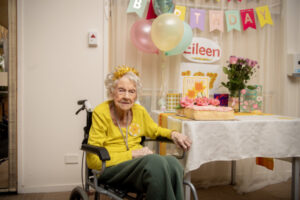 One hundred and a lucky seven for Eileen