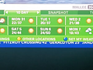 50C in Mildura? Not quite, but don’t expect it to cool down