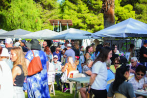 Easter market on the riverfront