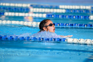 Swimming carnival for two schools