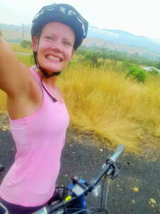 Chelsea Han pushes pedal power