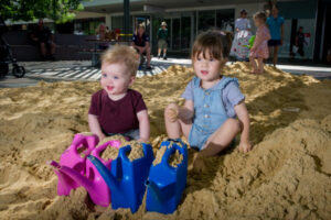Safe beach fun for kids in the heart of town