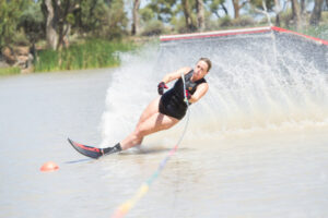 Skiers make a splash on the Murray River