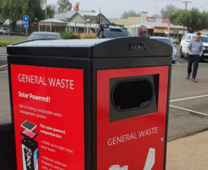 Mildura Council test runs solar-powered waste compactor