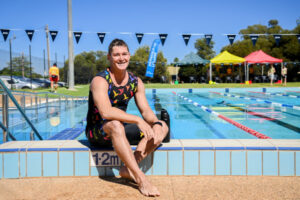 Four-hour solo swim for cancer