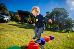 Kids get on board Alphabet Ark at Henderson College