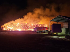 Warning issued on haystack fires