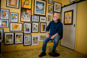 Paintbrush is Prowsie’s weapon of peace