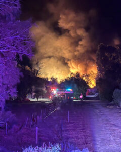 Fire damages historic homestead