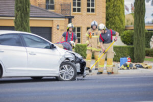 Car crash on Etiwanda Avenue