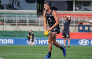 Carlton’s Lochie O’Brien gets back to work