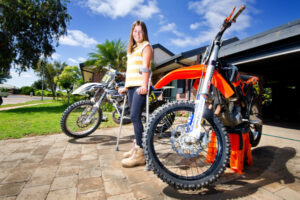 Ava Faulkhead vows to get back on the bike