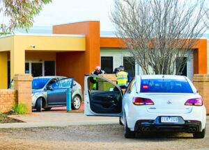 Car crashes into schoolground