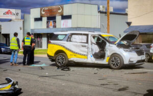 Volunteer hurt, van written off