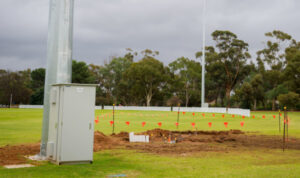 Digital scoreboard for John Hall Oval