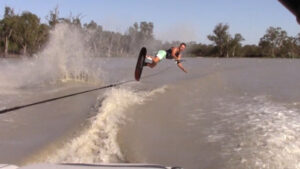 VIDEO: Ski tricks on the Cowra Station water