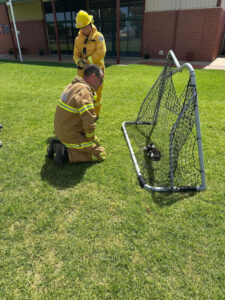 Firies rescue tangled tabby