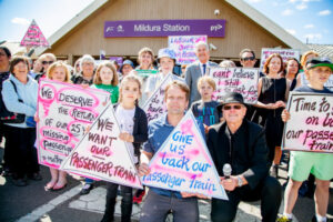 Show of support at Mildura passenger rail rally