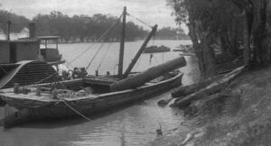 Down the years: Barge burns and sinks