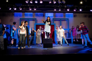 Students breaking free on stage
