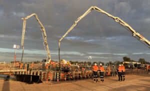 Massive concrete pour a solid start for substation