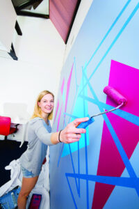 Melanie brightens up new office space