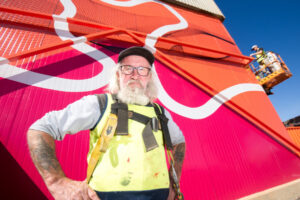 River art runs through Merbein streetscape