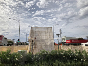 Shrouded in history, fountain gets a facelift