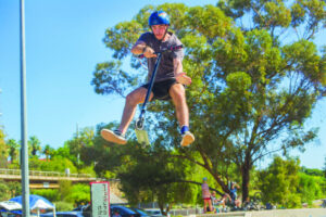 Big air at skate park