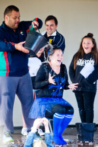 Teachers brave the icy chill