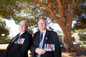 Students past and present join in respect