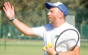 Coaching goes on at courts