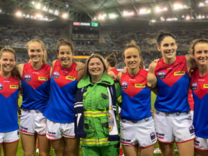 Sunraysia firefighter has a ball at AFL State of Origin