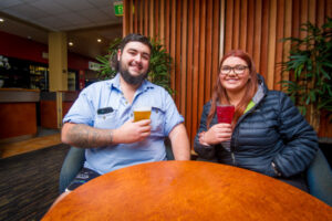 Patrons lining up as Gol Gol Hotel reopens its doors