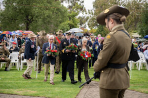 Marching in Mildura for Anzac Day