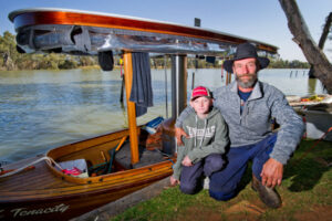 Leisurely trip along Murray in homemade boat