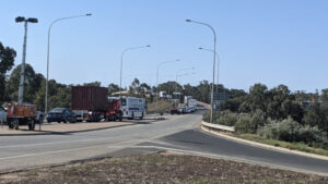 George Chaffey Bridge crash blocks traffic